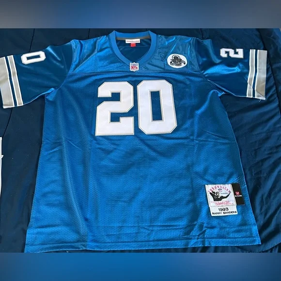 Blue Lions Football Jersey with Number 20 - Picture 2 of 2